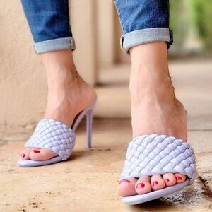 Women's High Heel‎ Mule Sandals Periwinkle Color